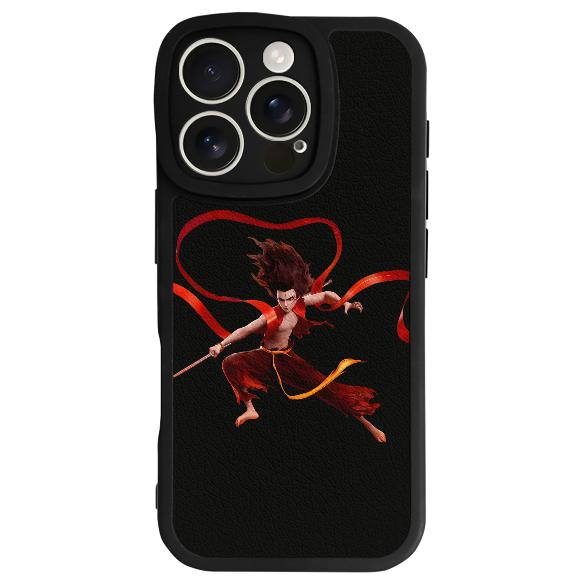 （画像用） Ne Zha 2 ナタ 魔童の大暴れ 【iPhone 16シリーズ対応】シリコンスマホケース（レザー調） 材質：シリコン